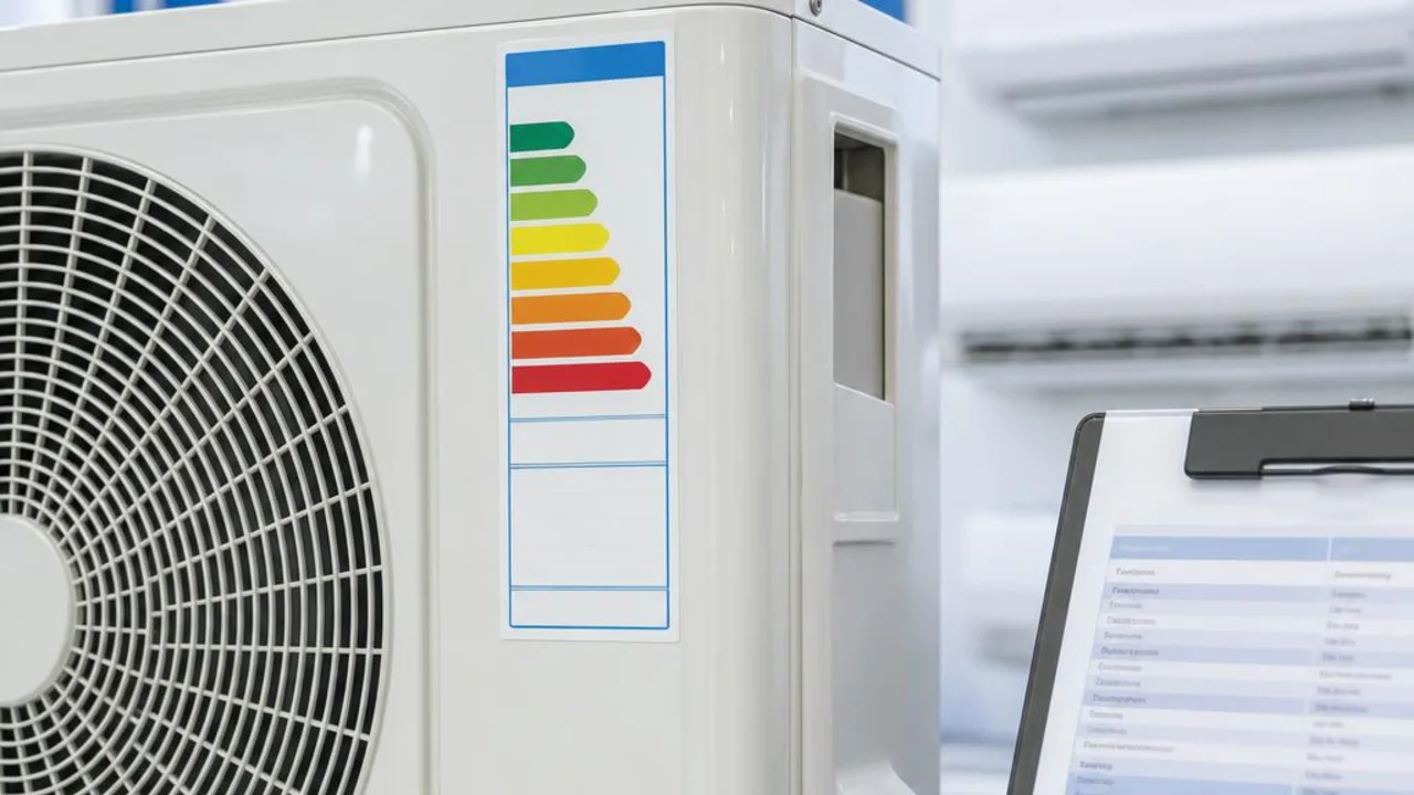 冷氣能源標籤點睇?級別同耗電量代表啲咩?(AI 寫實示意圖片)
